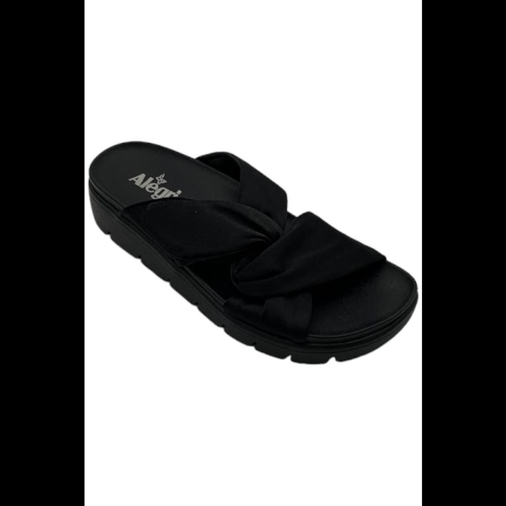 Alegria Black Sandals Comfort-Oriented Design